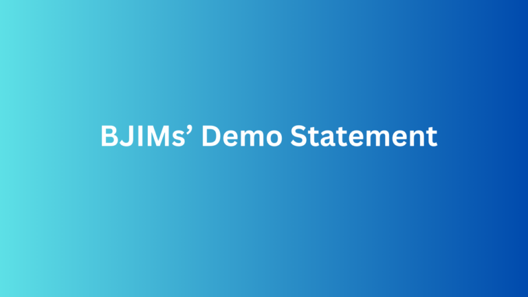 BJIMs’ Demo Statement Statement